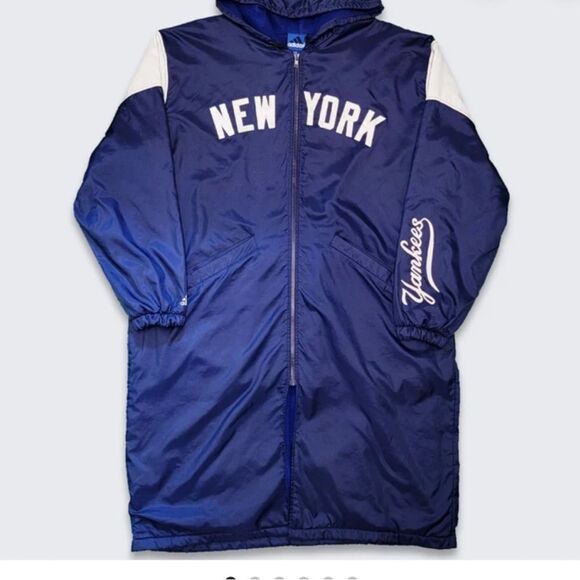 Yankees Coat Long jacket Adidas Windbreaker - Picture 1 of 11